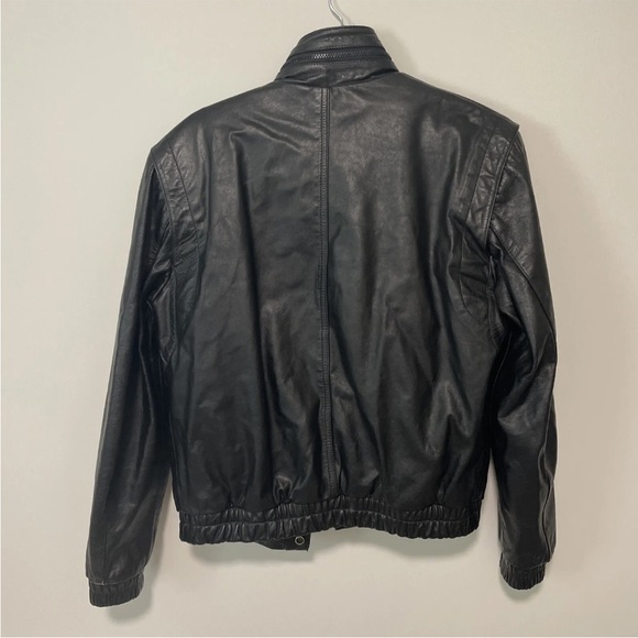 Vintage Wilson's Suede & Leather Black Leather Bomber Jacket Size 40 Large - Picture 8 of 8